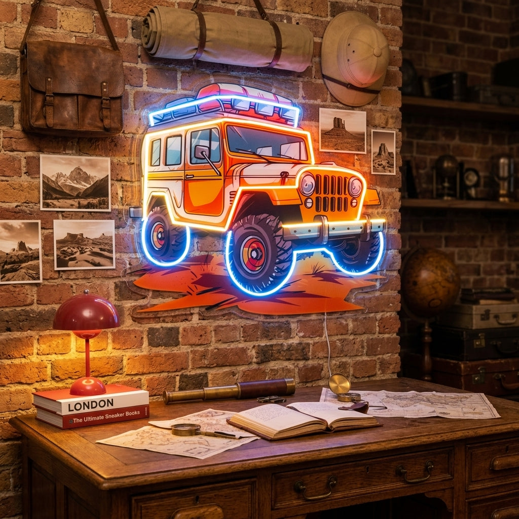 Adventure Jeep LED Neon Sign Light Pop Art
