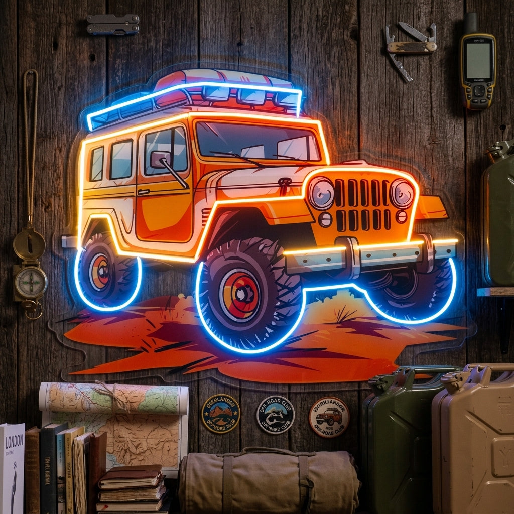 Adventure Jeep LED Neon Sign Light Pop Art