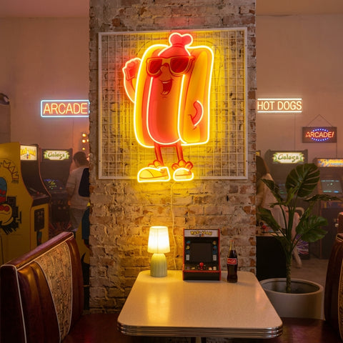 Cool Hot Dog LED Neon Sign Light Pop Art