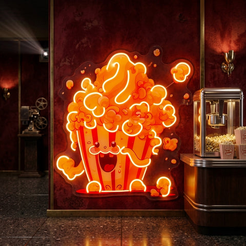 Cute Popcorn LED Neon Sign Light Pop Art