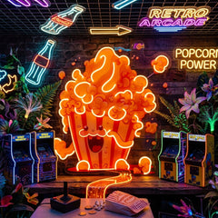 Cute Popcorn LED Neon Sign Light Pop Art