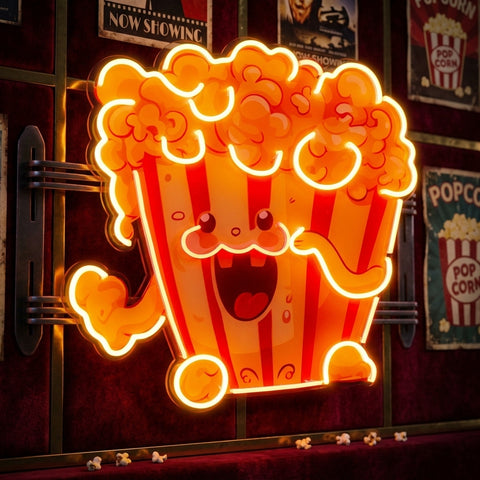 Cute Popcorn LED Neon Sign Light Pop Art