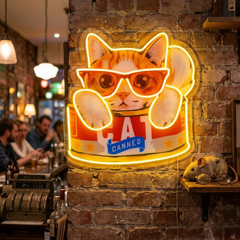 Cat Food LED Neon Sign Light Pop Art