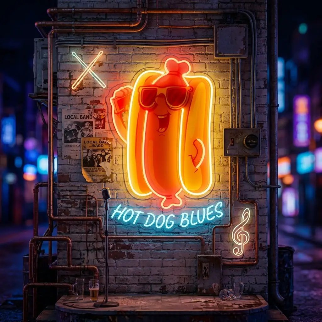 Cool Hot Dog LED Neon Sign Light Pop Art