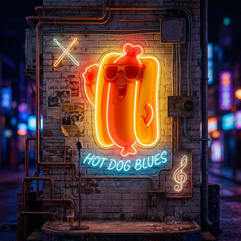 Cool Hot Dog LED Neon Sign Light Pop Art
