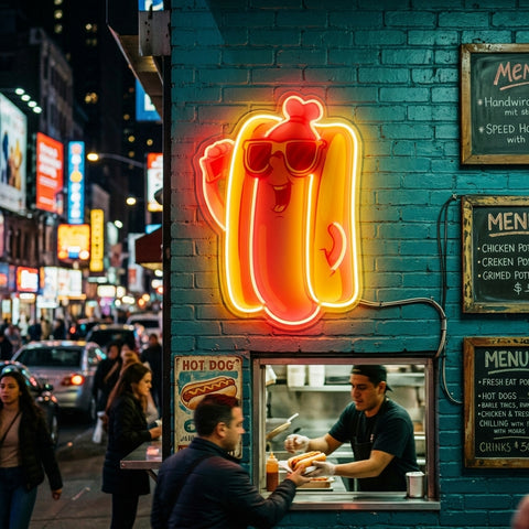 Cool Hot Dog LED Neon Sign Light Pop Art