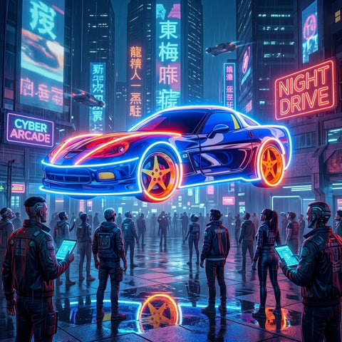 Sports Car LED Neon Sign Light Pop Art
