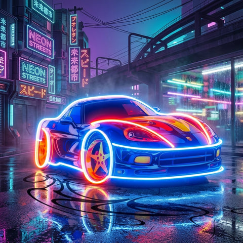 Sports Car LED Neon Sign Light Pop Art