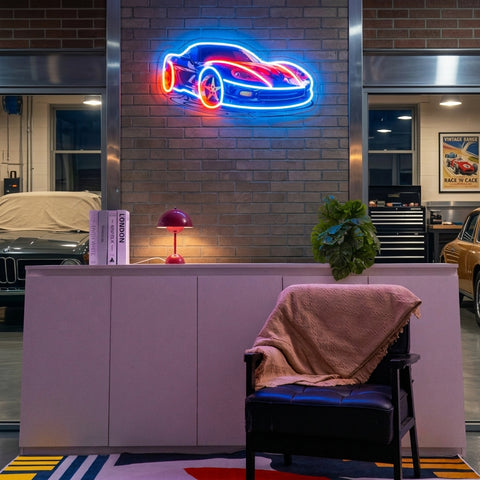 Sports Car LED Neon Sign Light Pop Art