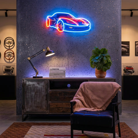 Sports Car LED Neon Sign Light Pop Art
