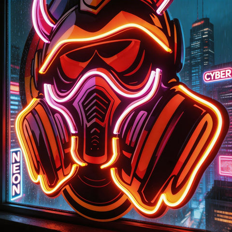 Gas Mask Esport LED Neon Sign Light Pop Art