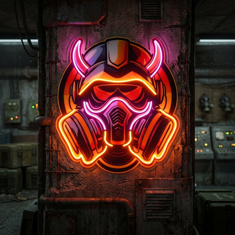 Gas Mask Esport LED Neon Sign Light Pop Art