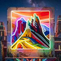 Colorful Mountainscape Abstract Art LED Neon Sign Light Pop Art