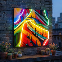 Colorful Mountainscape Abstract Art LED Neon Sign Light Pop Art