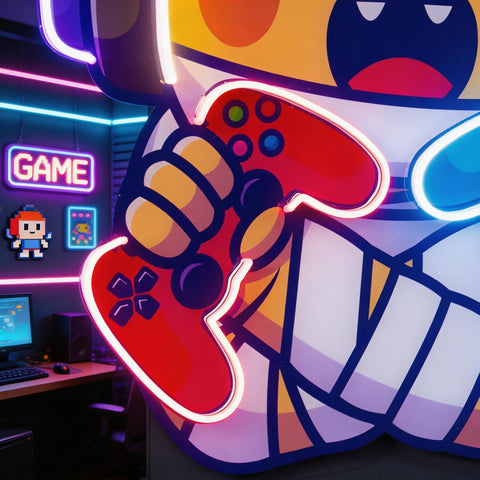 Cute Mummy Gaming LED Neon Sign Light Pop Art