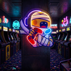 Cute Mummy Gaming LED Neon Sign Light Pop Art