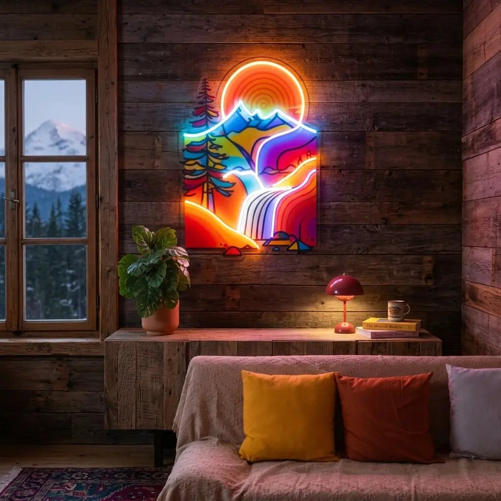 Landscape Painting In Abstract Art LED Neon Sign Light Pop Art