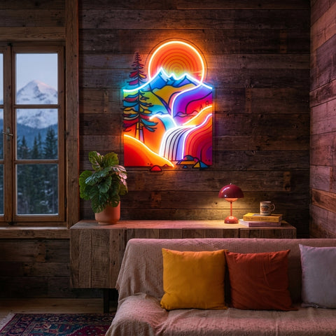 Landscape Painting In Abstract Art LED Neon Sign Light Pop Art