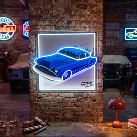 Hot Rod Racer LED Neon Sign Light Pop Art