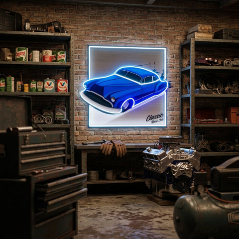 Hot Rod Racer LED Neon Sign Light Pop Art