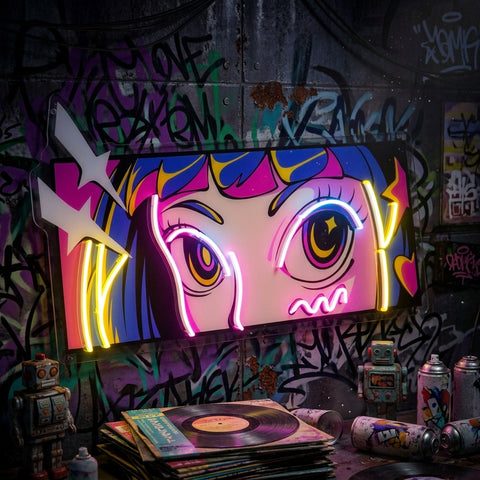 Radiant Gaze LED Neon Sign Light Pop Art
