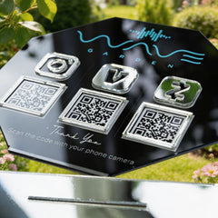 Custom Triple QR Code Octagon Stand