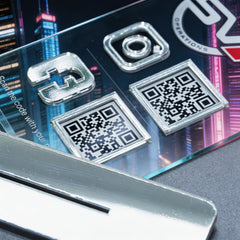 Custom Double QR Code Vertical Rectangle Stand Layout B