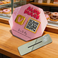 Custom Single QR Code Octagon Stand