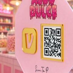 Custom Single QR Code Octagon Stand