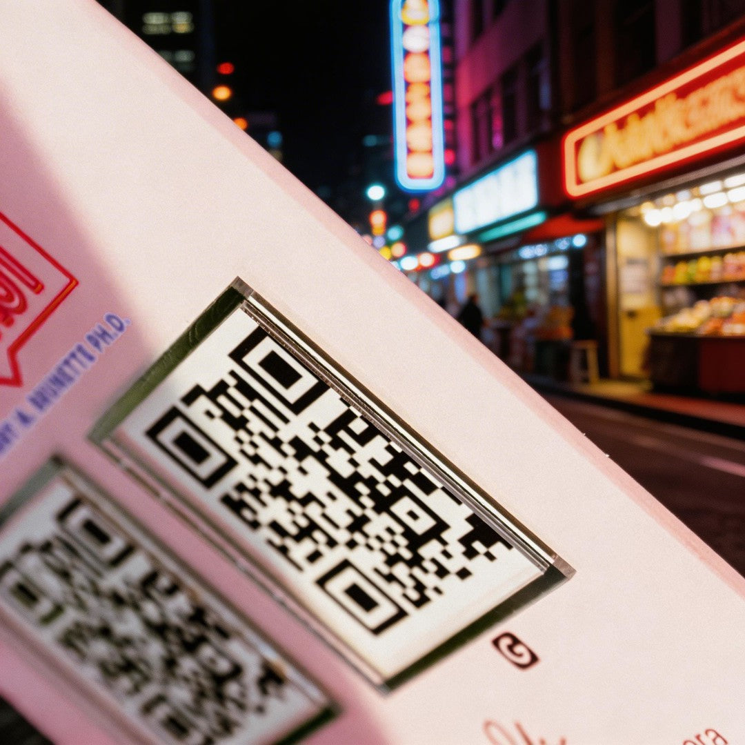 Custom Double QR Code Square Stand Layout A