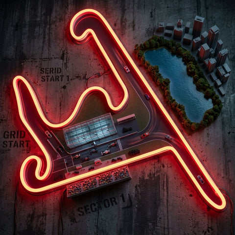Shanghai F1 Circuit LED Neon Sign Light Pop Art