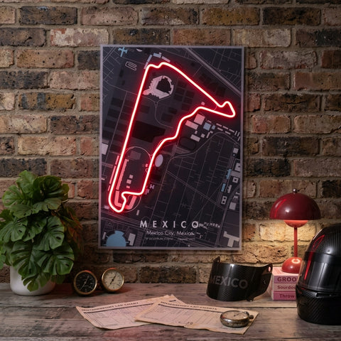 Mexico City Formula F1 Circuit LED Neon Sign Light Pop Art