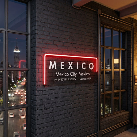 Mexico City Formula F1 Circuit LED Neon Sign Light Pop Art