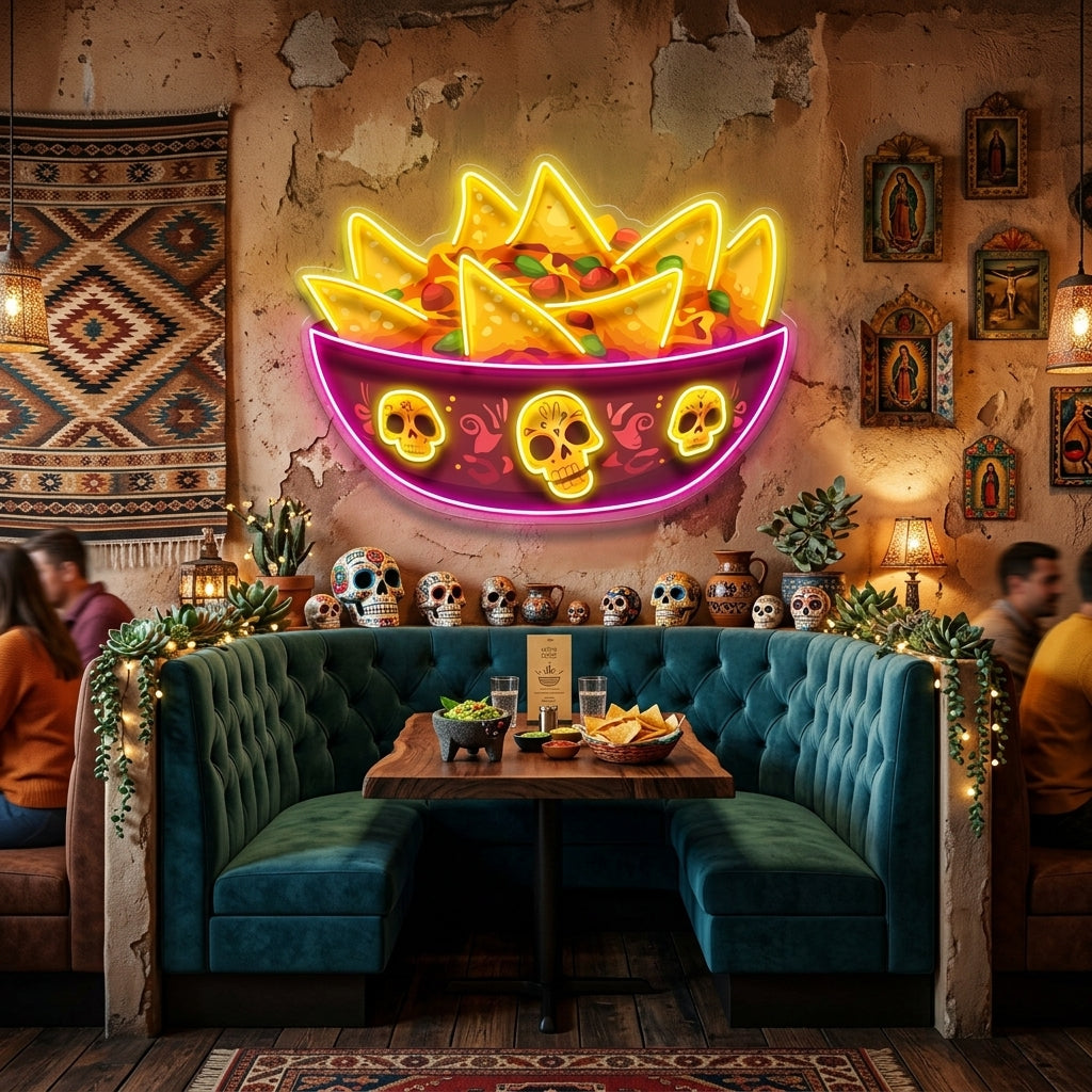 Deadly Delicious Nachos LED Neon Sign Light Pop Art
