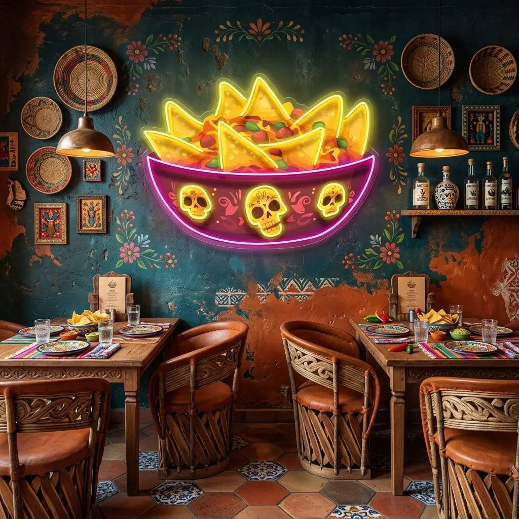 Deadly Delicious Nachos LED Neon Sign Light Pop Art