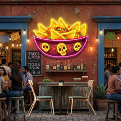 Deadly Delicious Nachos LED Neon Sign Light Pop Art