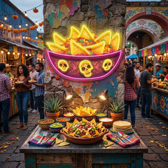Deadly Delicious Nachos LED Neon Sign Light Pop Art