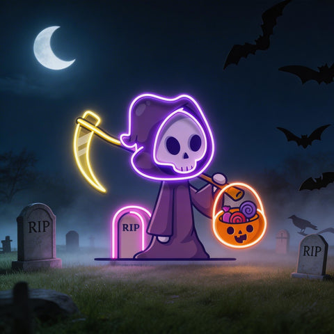 Death Halloween Artwork Led Neon Sign Light