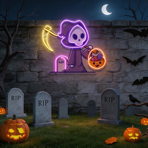 Death Halloween Artwork Led Neon Sign Light