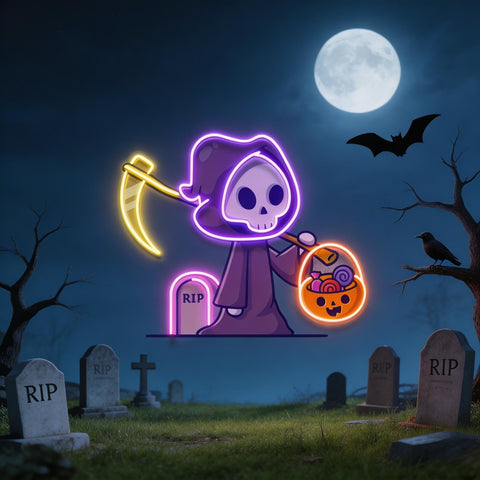 Death Halloween Artwork Led Neon Sign Light