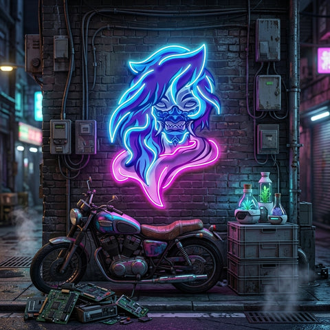 Demon Mascot LED Neon Sign Light Pop Art