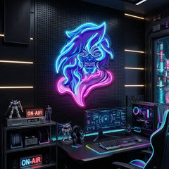 Demon Mascot LED Neon Sign Light Pop Art