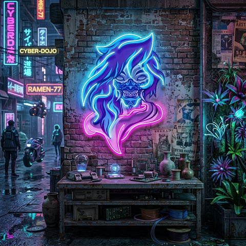 Demon Mascot LED Neon Sign Light Pop Art