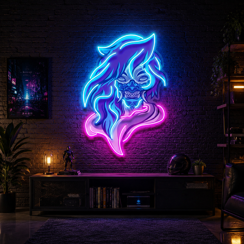 Demon Mascot LED Neon Sign Light Pop Art