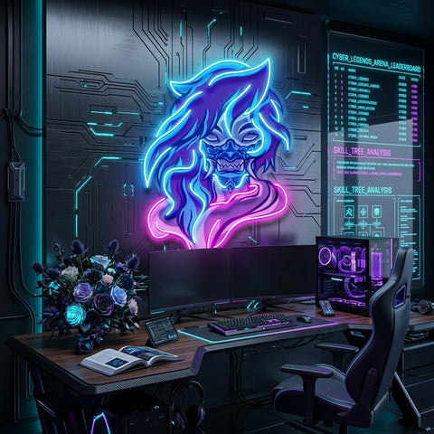 Demon Mascot LED Neon Sign Light Pop Art