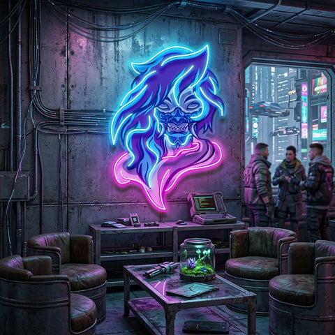 Demon Mascot LED Neon Sign Light Pop Art