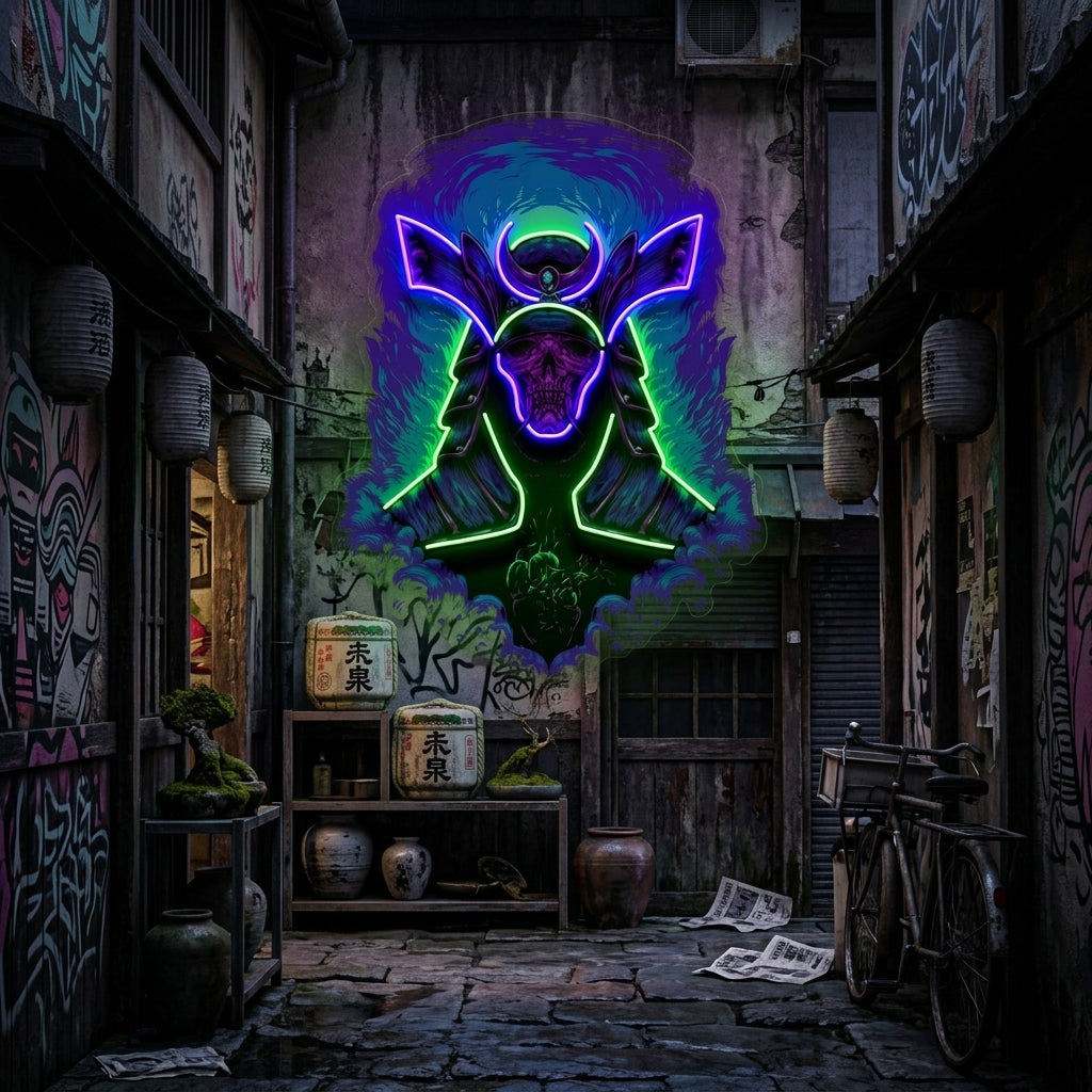 Devil Samurai LED Neon Sign Light Pop Art