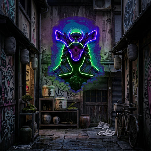 Devil Samurai LED Neon Sign Light Pop Art