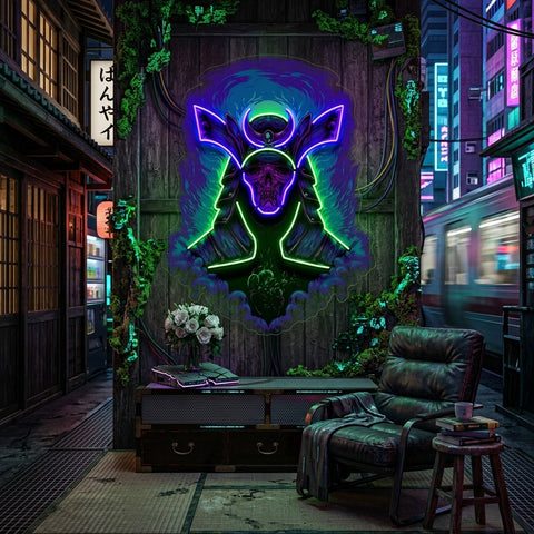 Devil Samurai LED Neon Sign Light Pop Art
