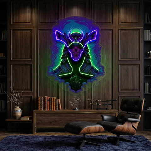 Devil Samurai LED Neon Sign Light Pop Art